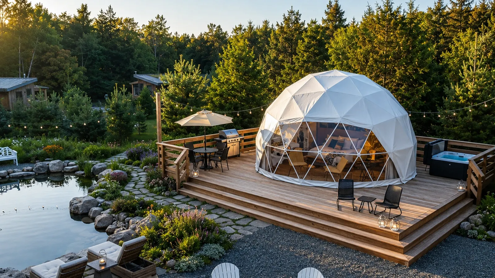 Aria glamping dome at an eco-resort