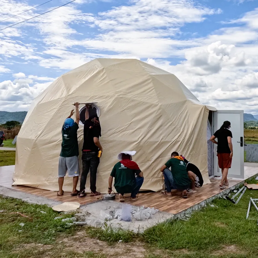 A Solora glamping dome installation in Tarlac