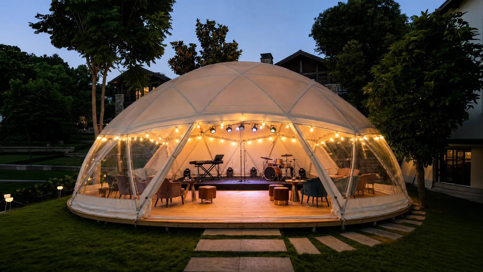 Lumi event dome set for a concert