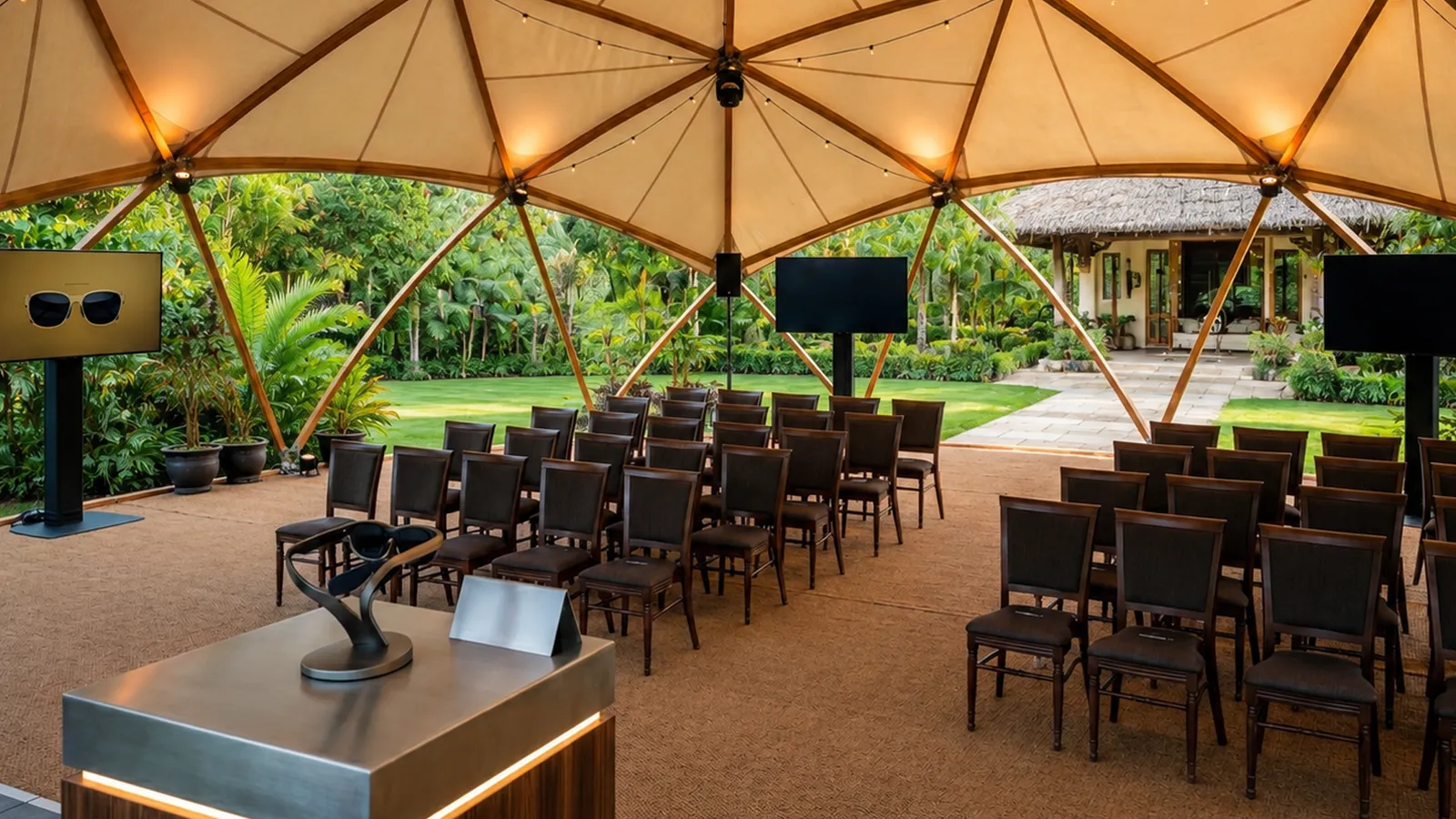 Lumi event dome as an event pavilion