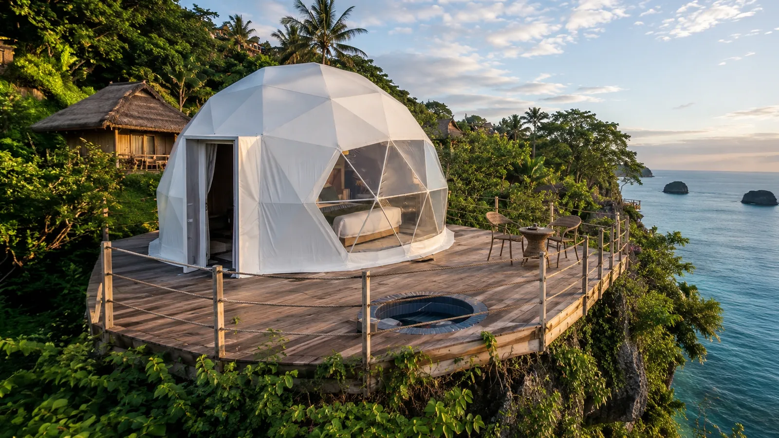 Nova glamping dome by the ocean