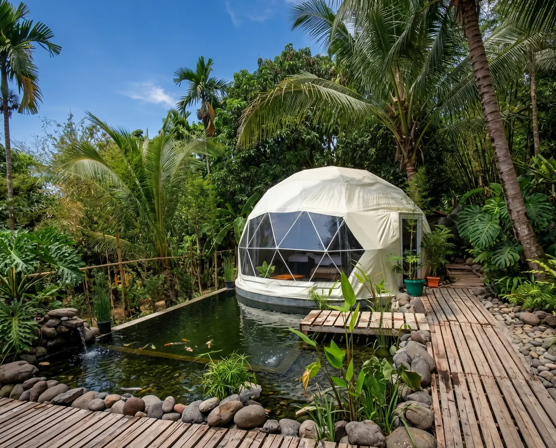 Nova glamping dome at a nature resort